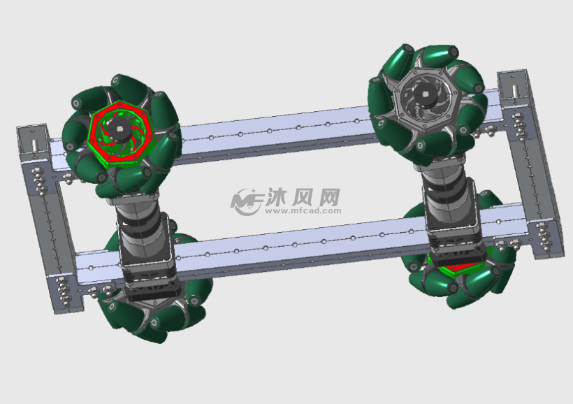 模型库 交通运输 底盘和悬架          图纸简介 三款四轮机器人车