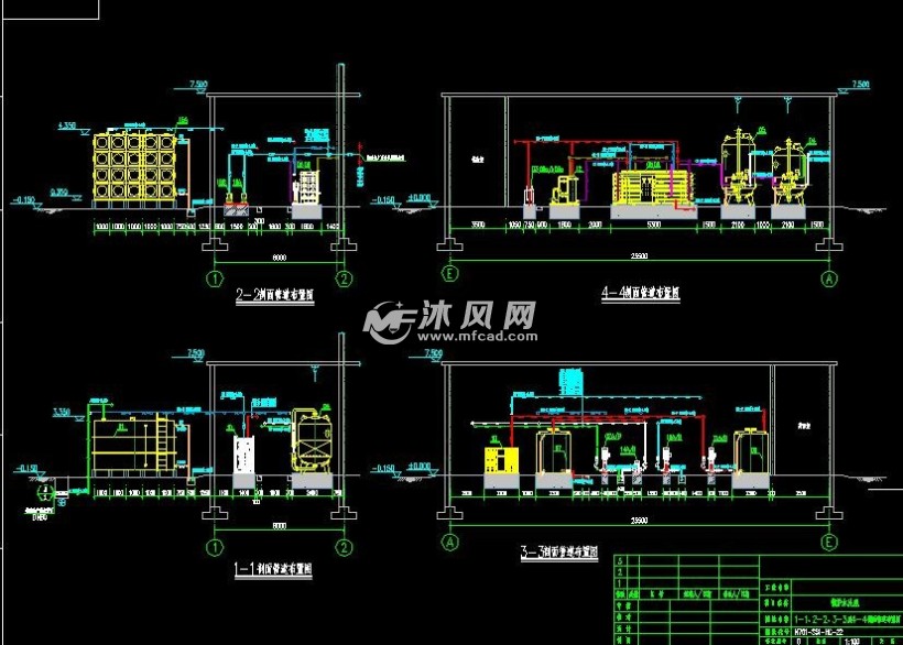 15th锅炉补给水除盐水工艺施工图- 环保图纸 - 沐风网