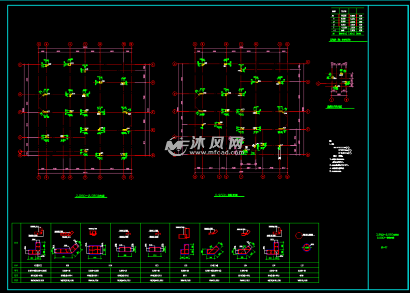 惠州异形柱结构别墅结构施工图