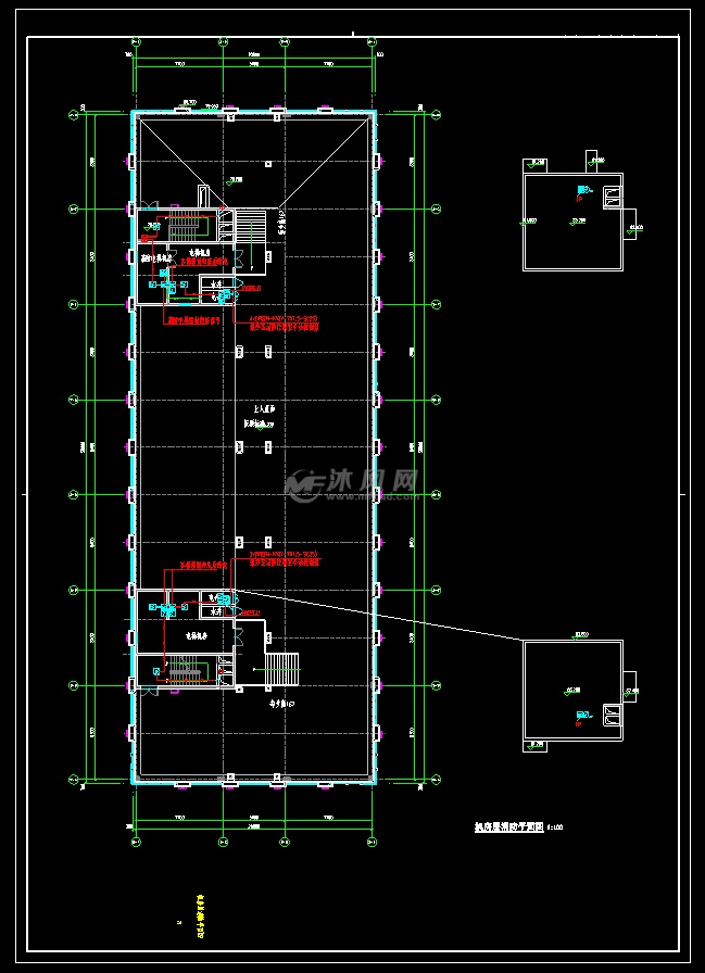 机房层消防平面图