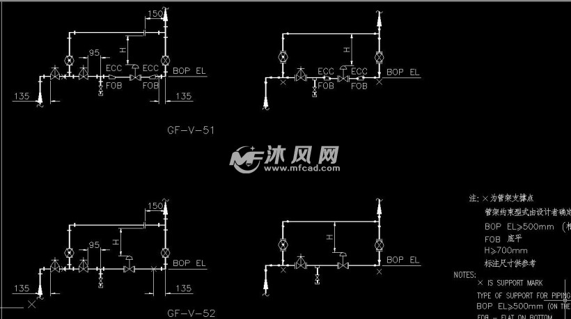 管道调节阀组典型配管图