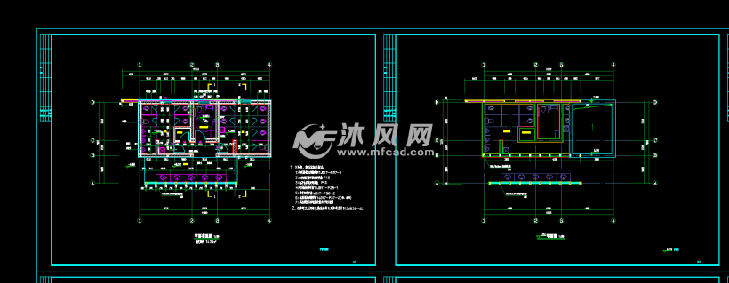 旅游公厕建筑施工图- 建筑图纸 - 沐风网