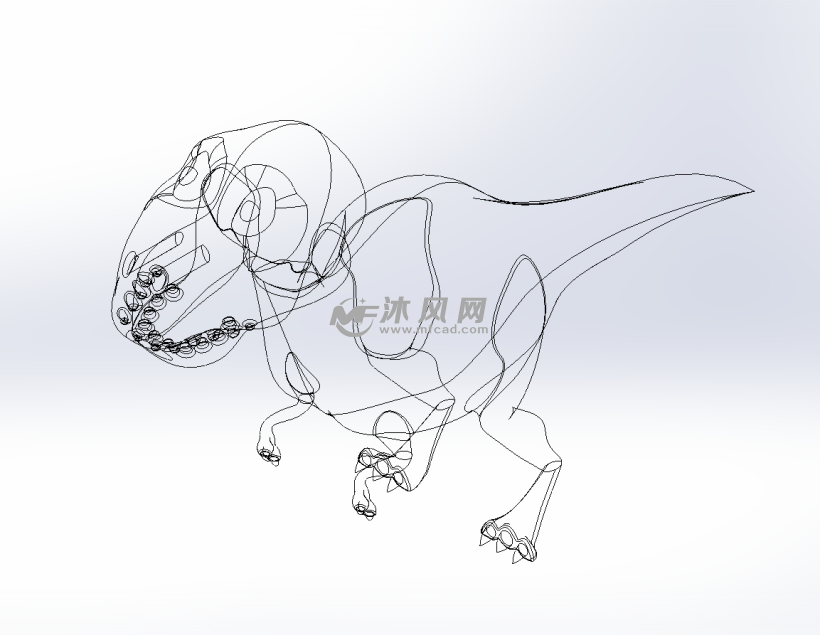 儿童塑胶恐龙玩具 - 人体/动物模型图纸 - 沐风网