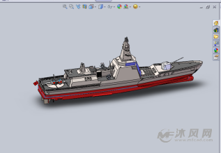 驱逐舰设计模型sw