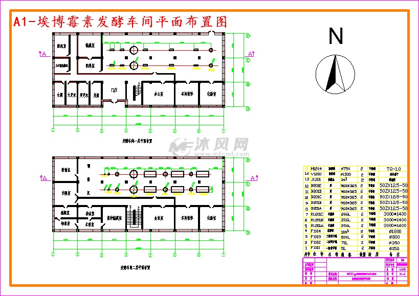 埃博霉素发酵车间平面布置图