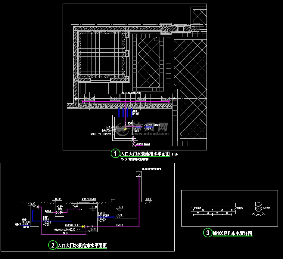 主入口水景给排水