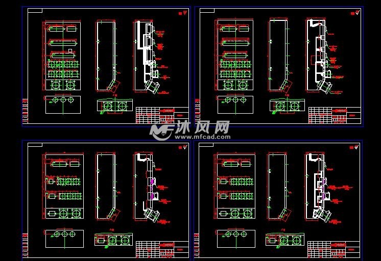 四种自动臂配电柜面板布局图