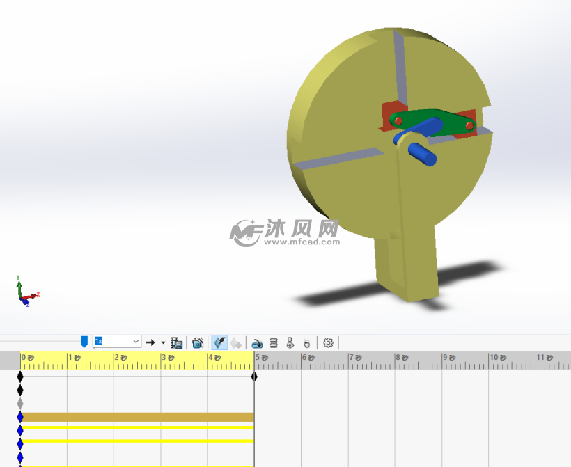 这是一种双滑块回转机构转变成的曲柄双滑块机构,利用固定