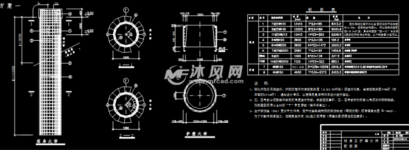 抗滑桩两个方案设计图纸