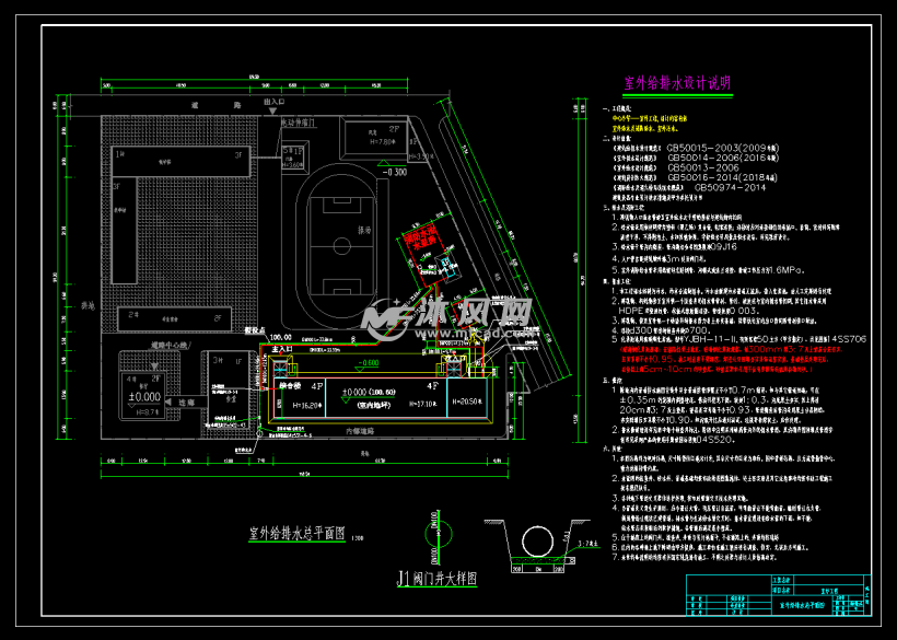 室外给排水总平面图