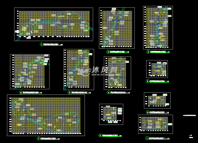 44013地块异形种植池网格定位图