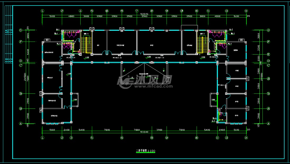 村委会办公大楼给排水系统设计图纸- cad建筑图纸 - 沐风网