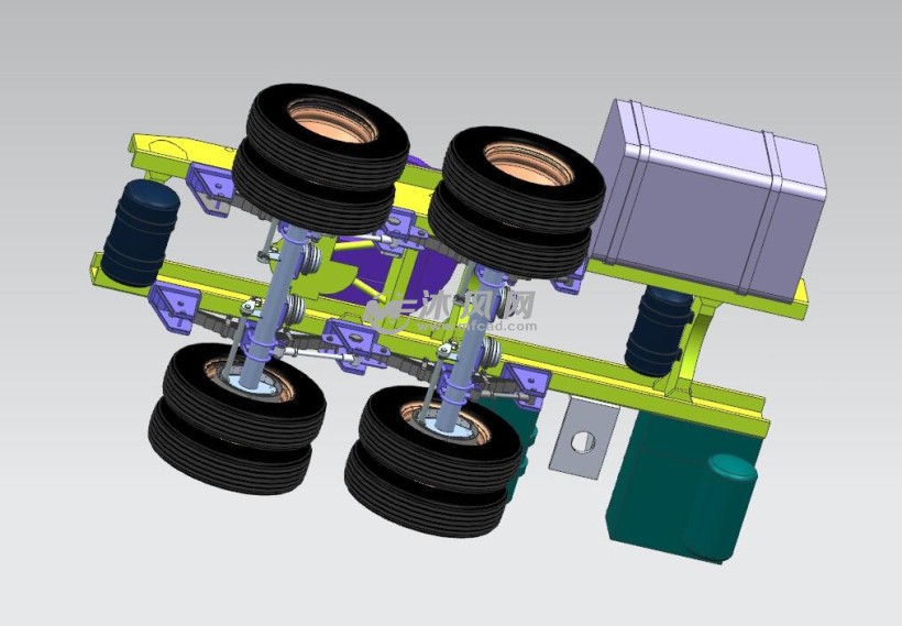 重卡牵引车底盘设计