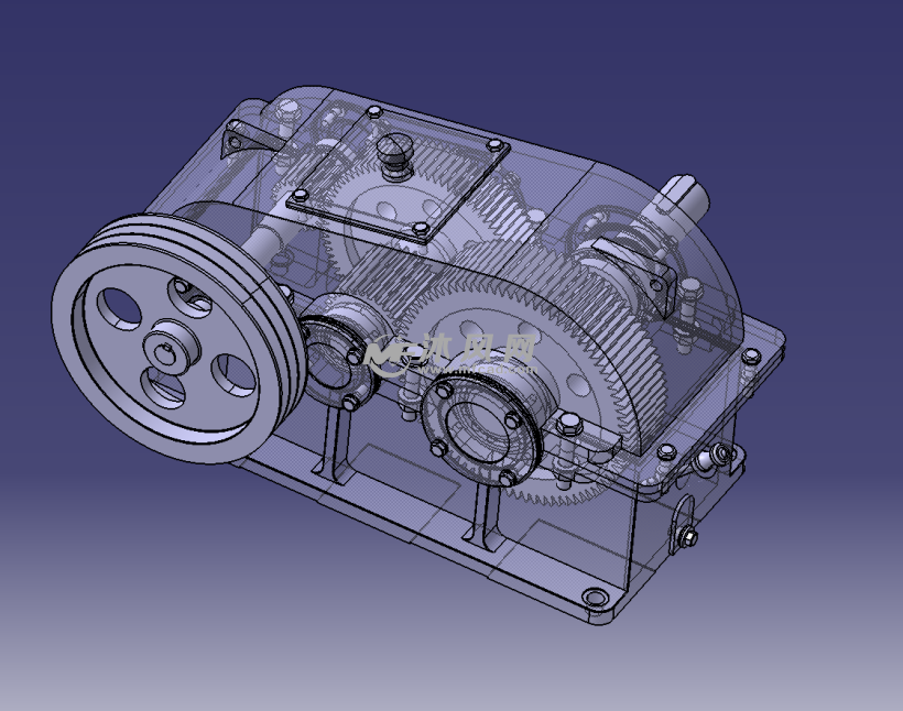 catia输送机二级齿轮减速器传动设计