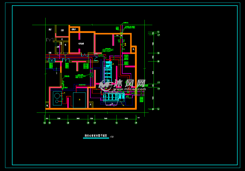 换热站管道布置平面图