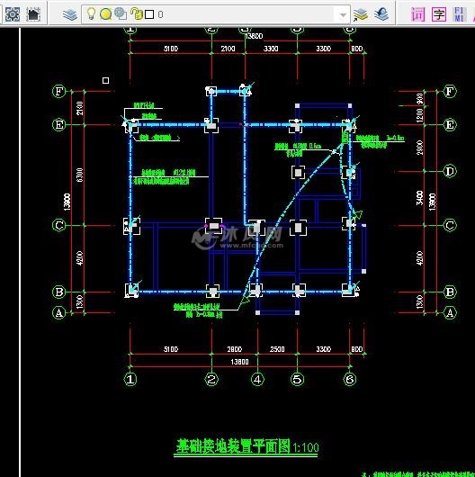 某三层建筑防雷作法设计图