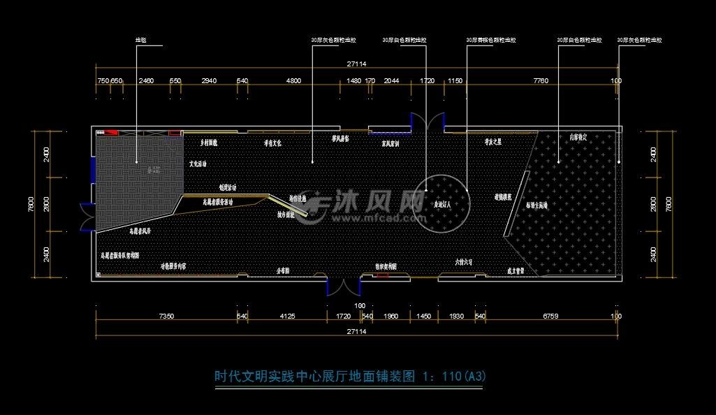 文化展厅cad施工图