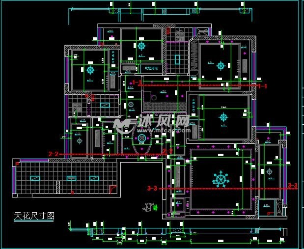 简欧全屋定制家装cad施工图