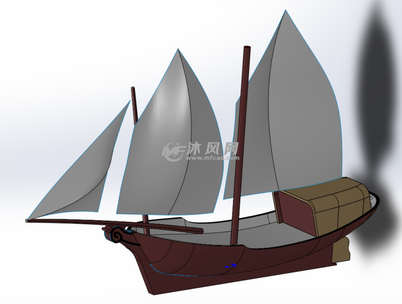 航海帆船三维模型