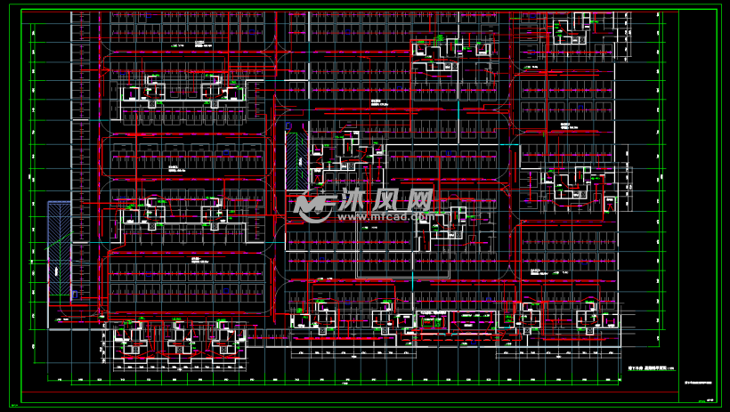 住宅小区地下车库电气施工图- 电气工程图纸 - 沐风网