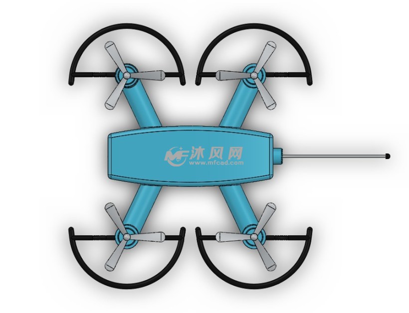 四旋翼飞机结构 - 航空航天图纸 - 沐风网