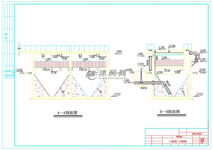 沉淀池剖面图