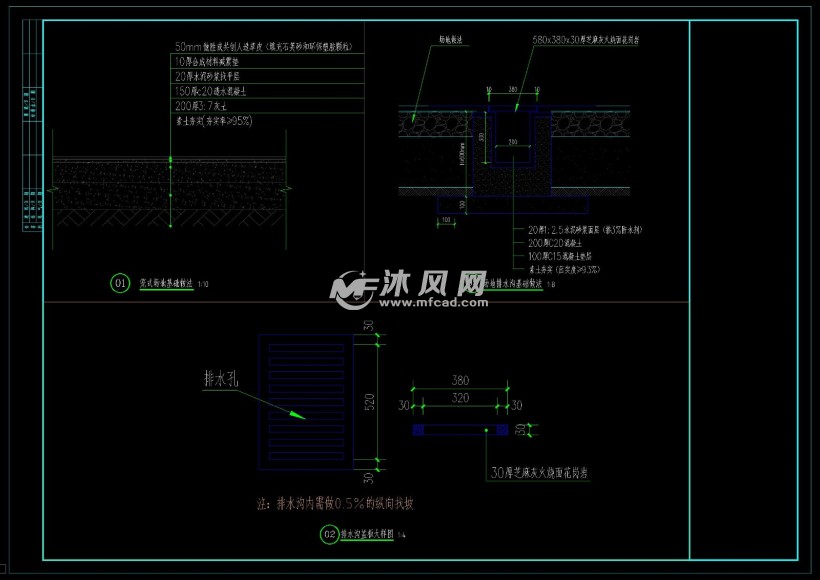 排水沟盖板大样图