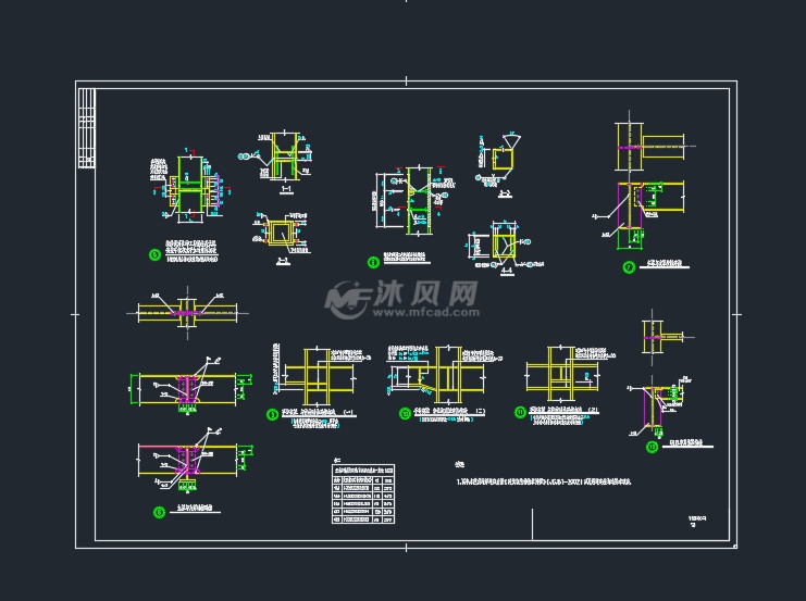 筒仓节点详图cad- 工农业建筑图纸 - 沐风网