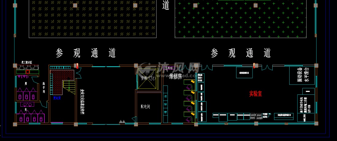 一套厂房平面布局图,主要是用于动力电池生产线车间设备布局有模组线