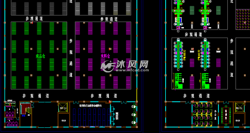 一套厂房平面布局图,主要是用于动力电池生产线车间设备布局有模组线