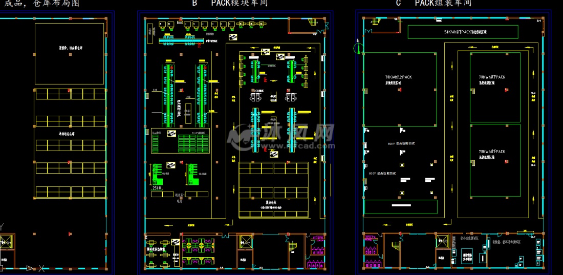 厂房平布局图动力电池生产线车间设备布局图