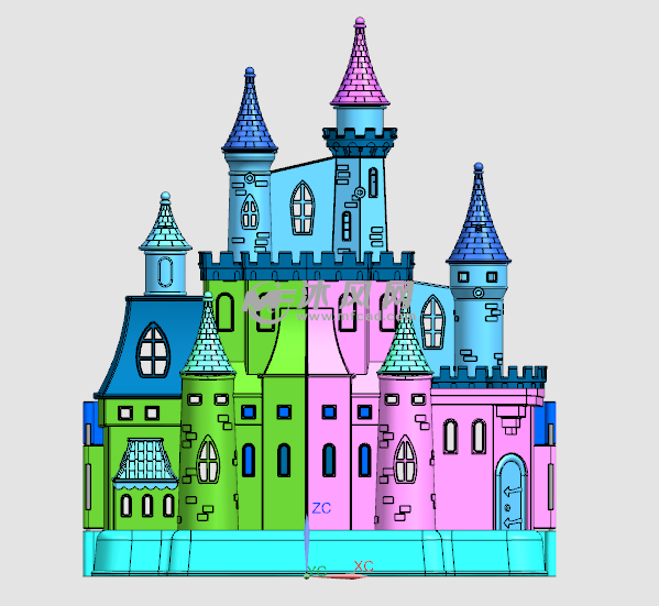 梦幻城堡玩具 - 建筑模型图纸 - 沐风网