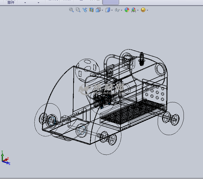 小型蒸汽汽车设计模型