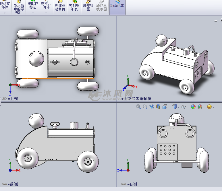 小型蒸汽汽车设计模型