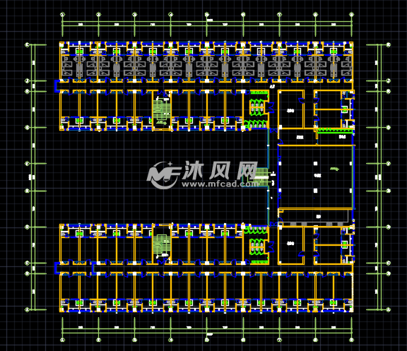 厂区三层食堂及六层宿舍楼建筑设计方案图,图纸内容包含总平面布置图