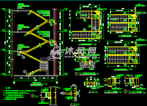 某多层钢框架办公楼完整结构施工图