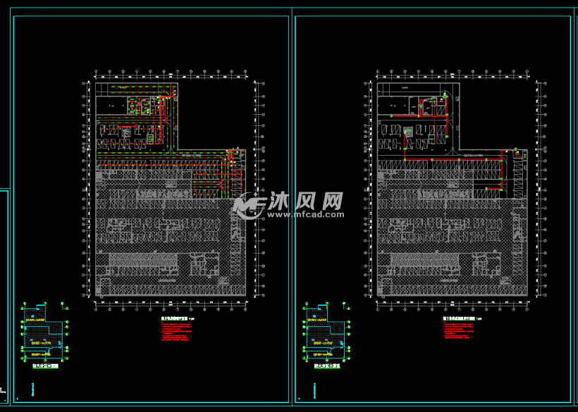 3400平米地下车库电气施工图- 电气工程图纸 - 沐风网