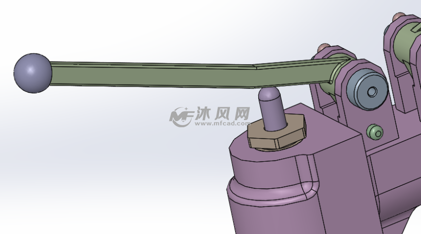 手压阀三维装配图