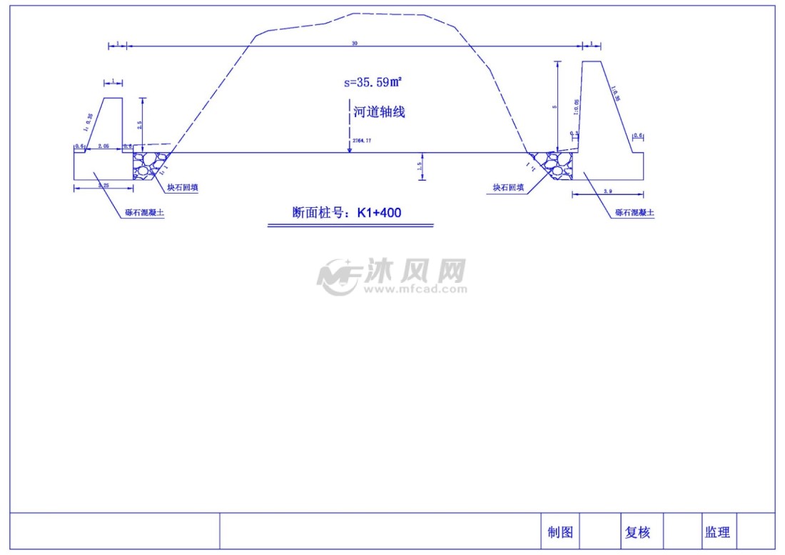 河道治理清淤工程断面图