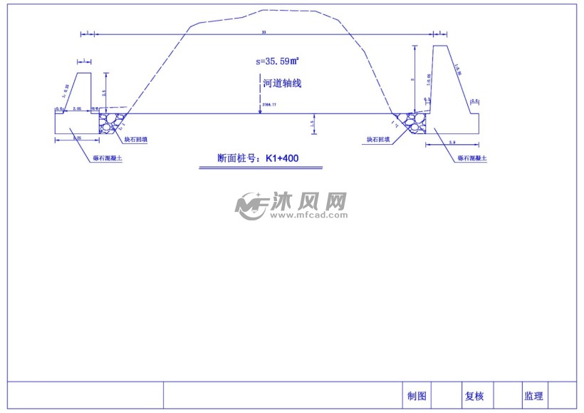 河道治理清淤工程断面图