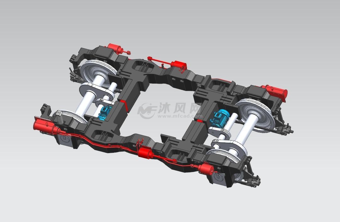 火车转向架模型图