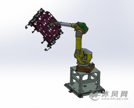 纸板抓取机械手前后二等角轴测