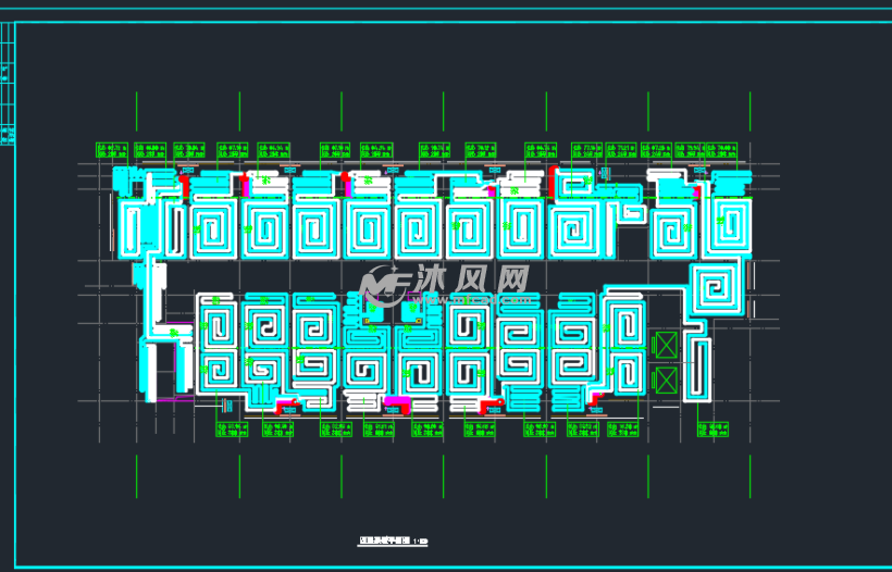 高层办公楼地板敷设 散热器采暖设计图纸