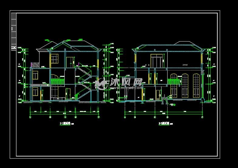 别墅建筑施工二维图