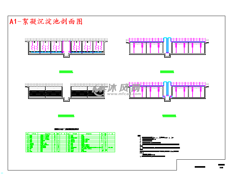 a1-絮凝沉淀池剖面图