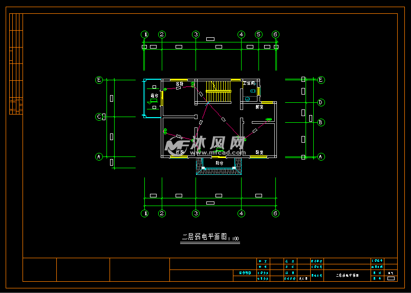 二层半砖混住宅水电施工图 电气工程图纸 沐风网