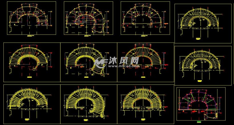 大理石弧形楼梯旋转楼梯施工图集