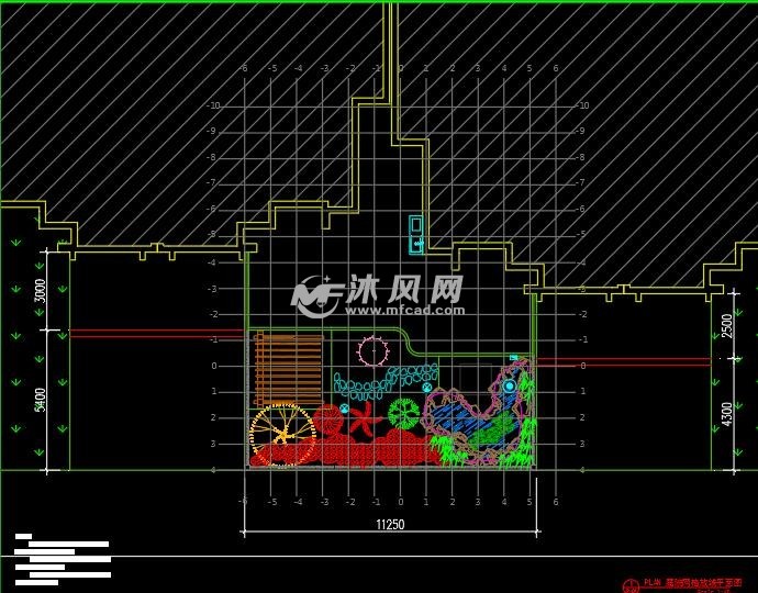 庭院网格放线平面图