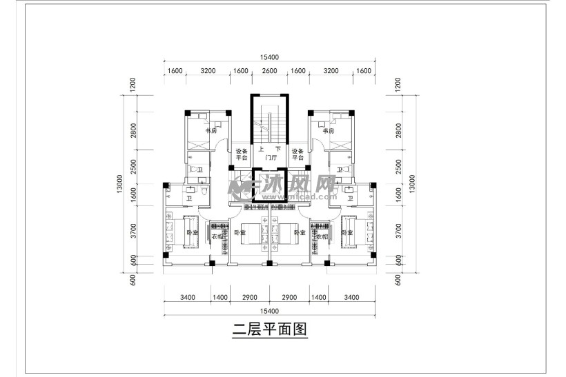 含有叠加户型方案,一梯两户洋房平面图及26层一类高层一梯四户和五户