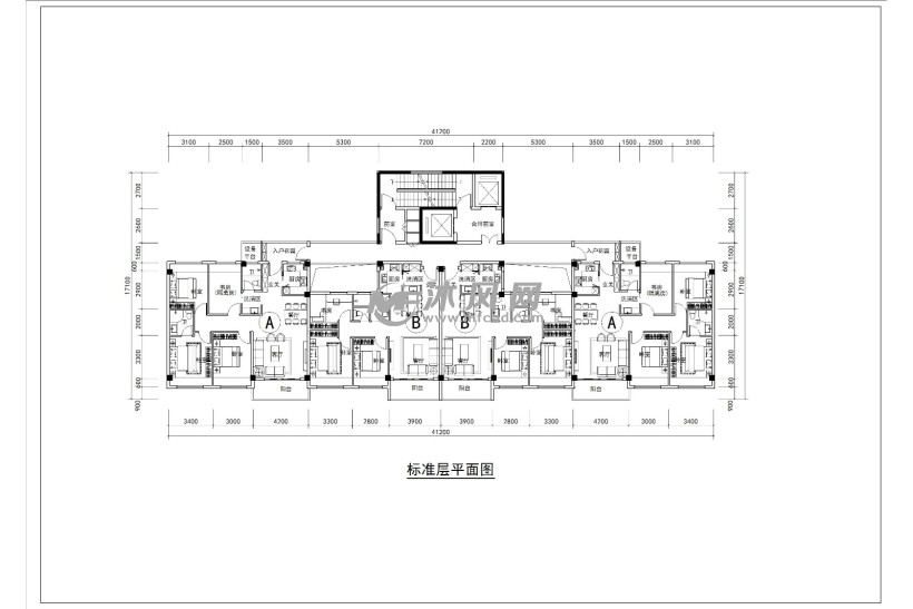 一梯四户户型方案备选